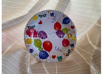 Бумажные тарелки "Праздничные шары"